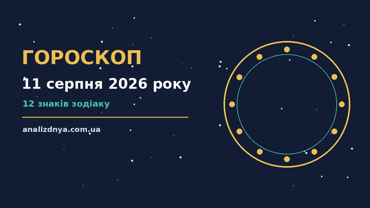 Щоденний гороскоп на 11 серпня 2026 року для дванадцяти знаків Зодіаку