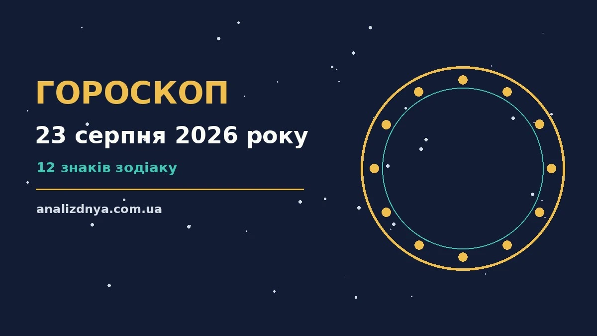 Щоденний гороскоп на 23 серпня 2026 року: кар'єра, фінанси, переговори