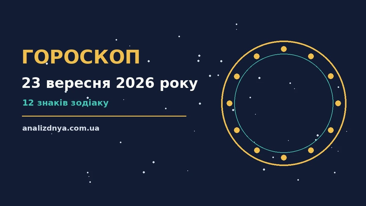 Гороскоп на 23 вересня 2026 року: енергія дня, пріоритети та корисні звички