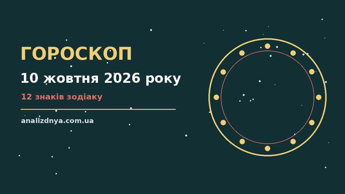 Гороскоп на 10 жовтня 2026 року: затишна святкова чашка кави на столі, нотатник і символи знаків Зодіаку