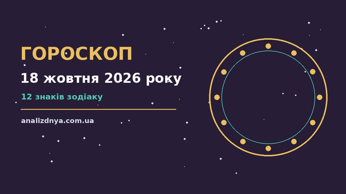 Недільний гороскоп на 18 жовтня 2026 року: робота, фінанси, переговори