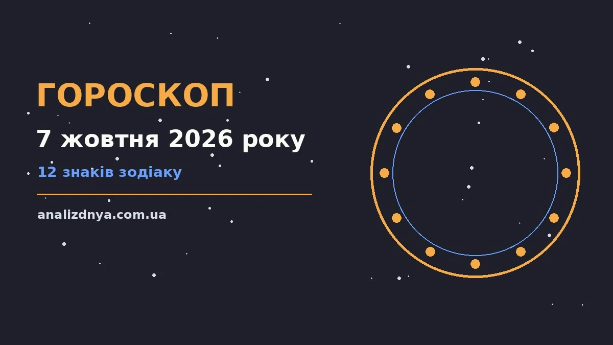 Гороскоп на 7 жовтня 2026 року: робочі і фінансові орієнтири на середу
